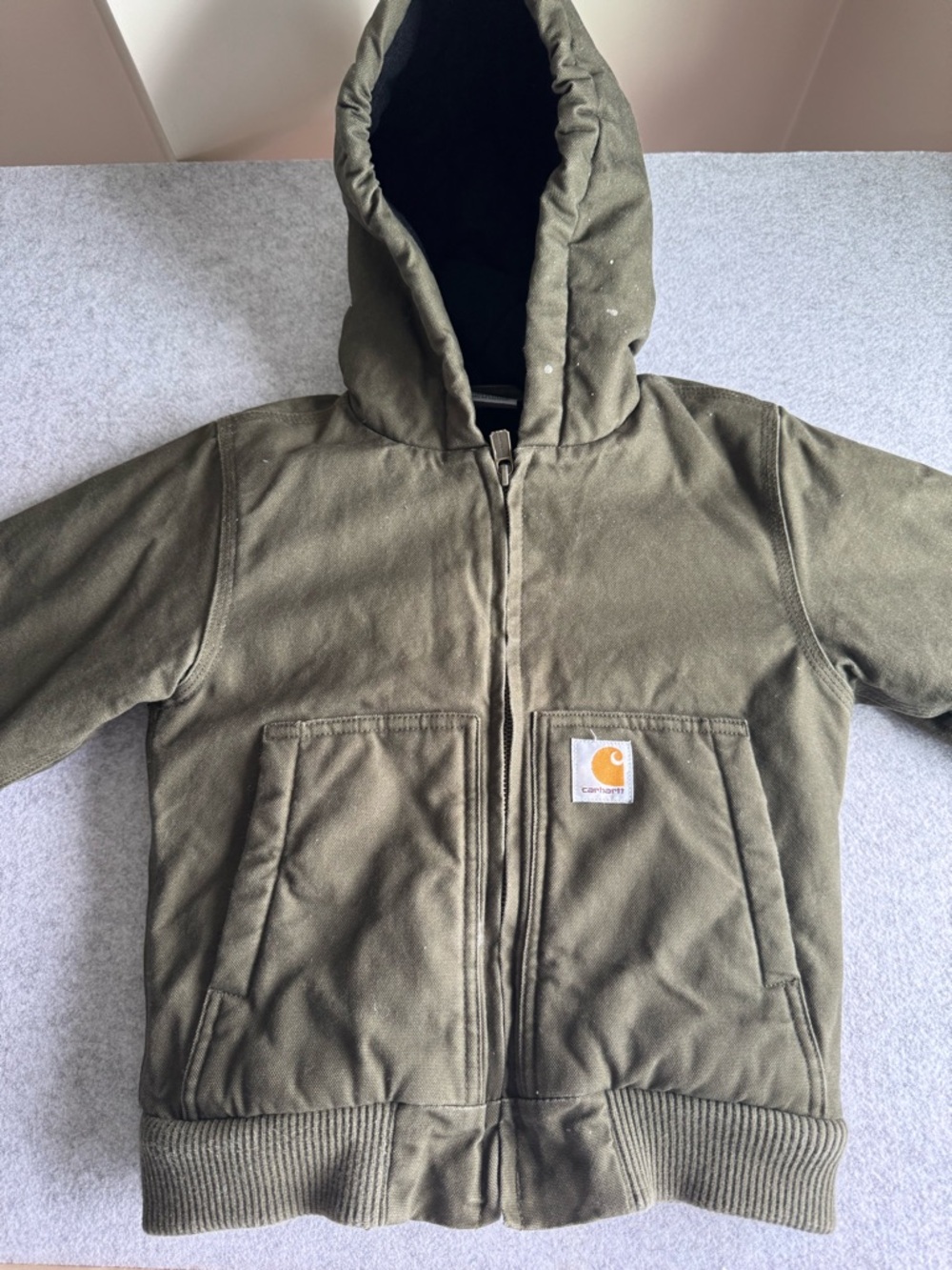 Carhartt Boys Vintage Green Lined Jacket XXS